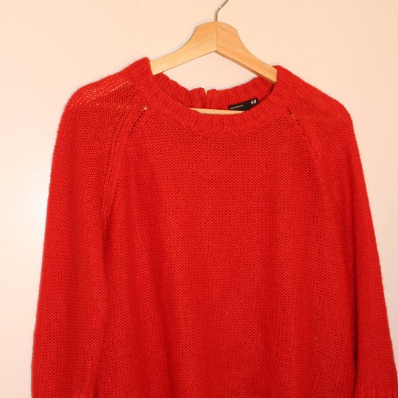 H&M Red Mohair blend sweater - Picture 1 of 4
